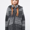 Minga London Carbon Zip Up Hood Knit Cardigan | Jackets & Cardigans