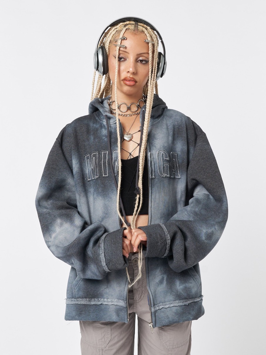 Minga London Minga Tie Dye Zip Up Hoodie | Jackets & Cardigans