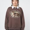 Minga London Can'T Talk Cat Embroidered Sweatshirt | Sweaters & Hoodies