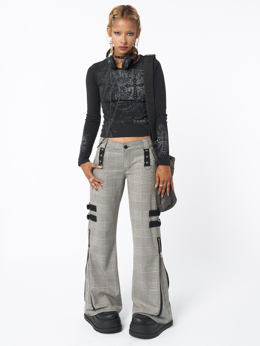 Minga London Plaid Rave Zip Pants | Bottoms