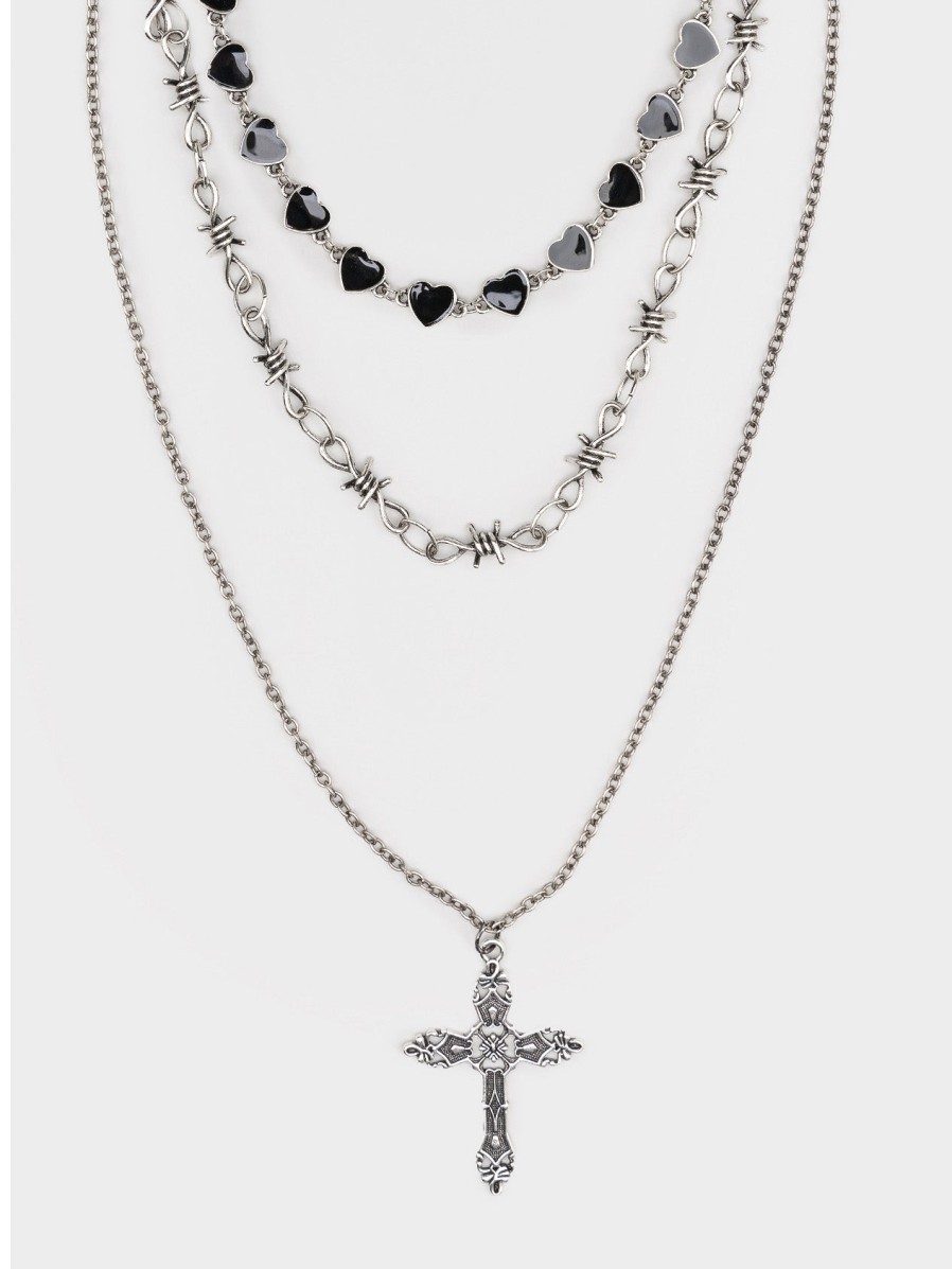 Minga London Crown Of Thorns Silver Necklace Set | Accessories