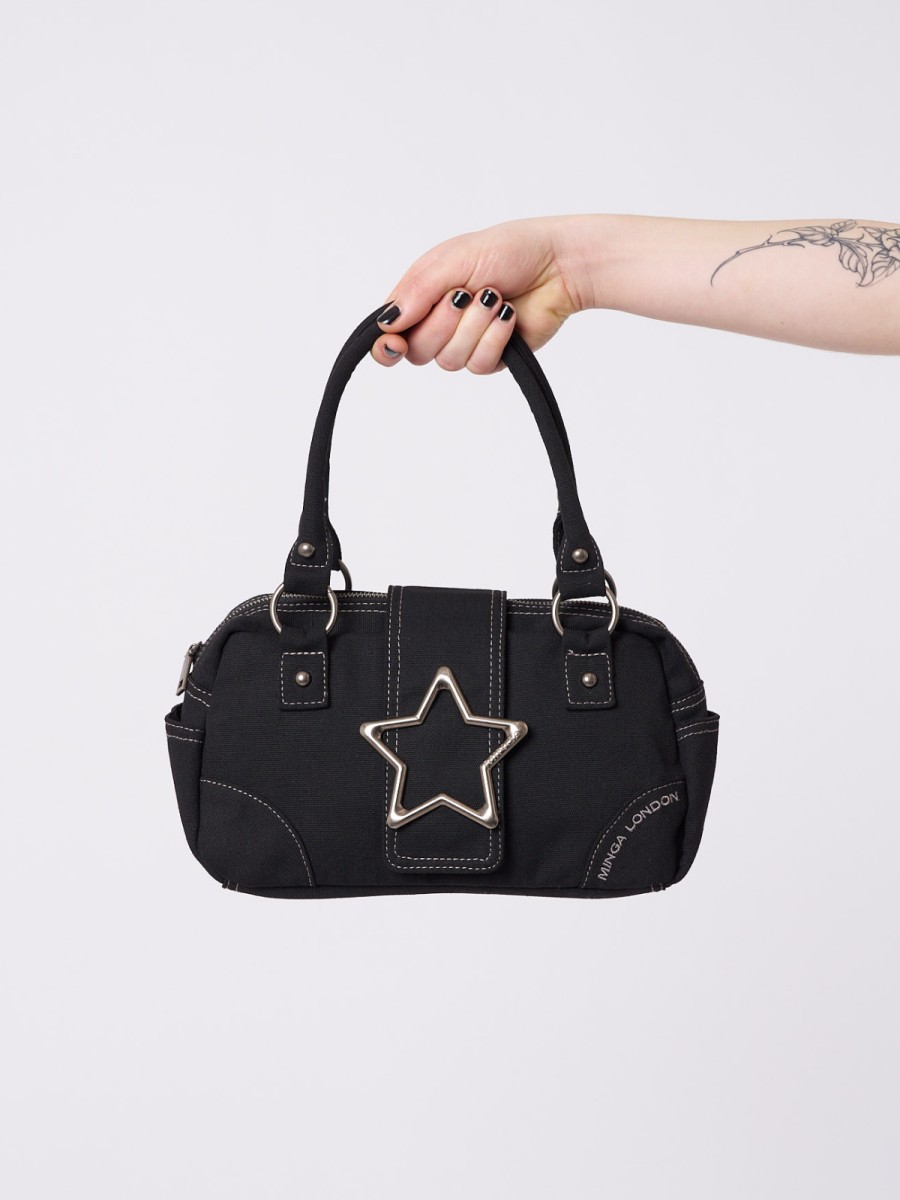 Minga London Star Girl Black Y2K Handbag | Accessories