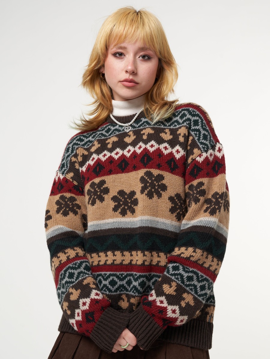 Minga London Granny Jacquard Knit Jumper | Knitwear