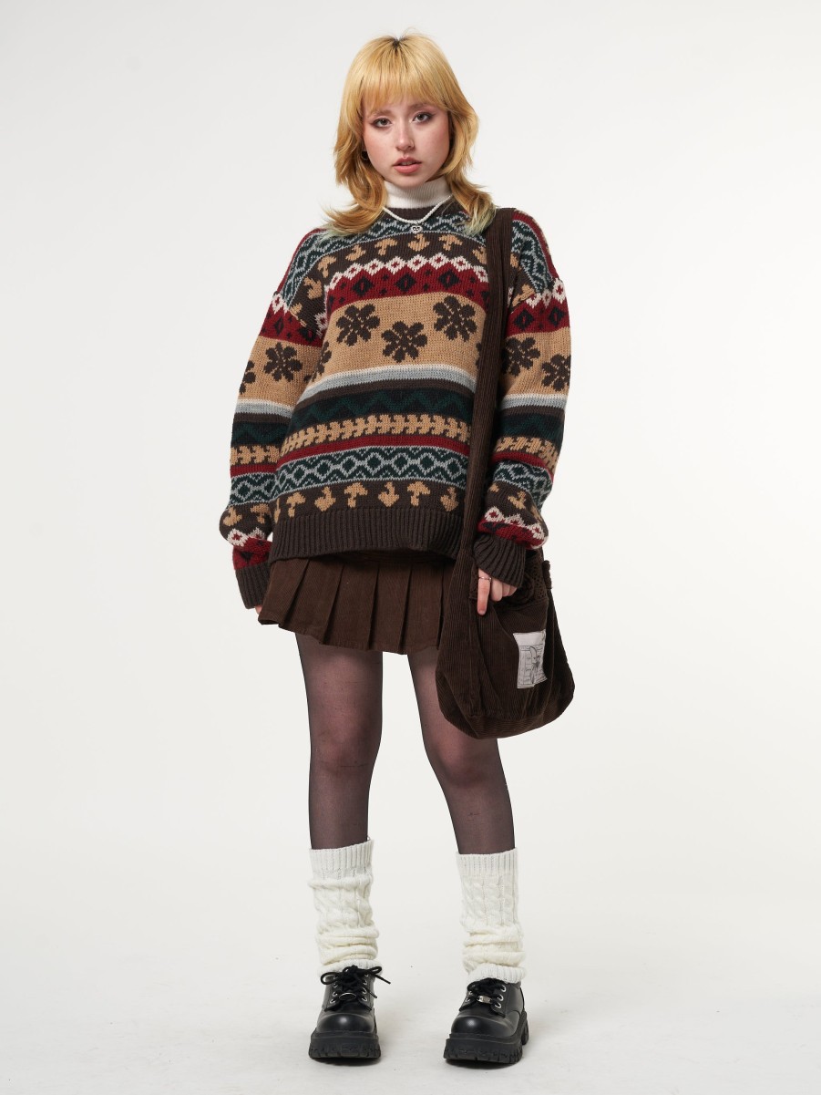 Minga London Granny Jacquard Knit Jumper | Knitwear