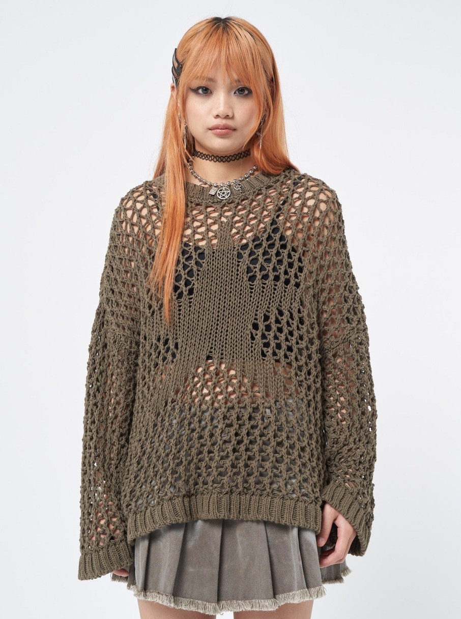 Minga London Superstar Open Knit Jumper | Sweaters & Hoodies