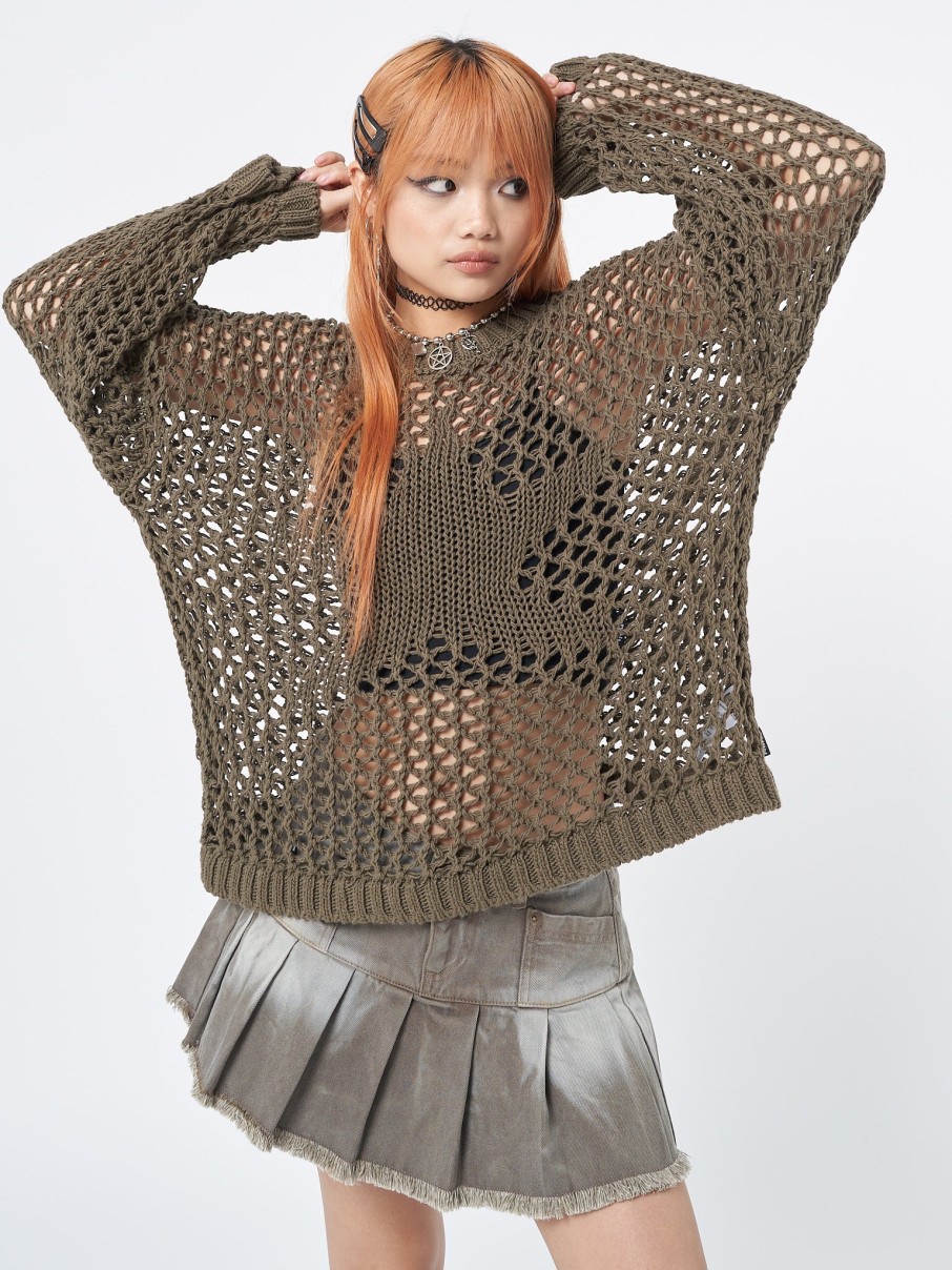 Minga London Superstar Open Knit Jumper | Sweaters & Hoodies