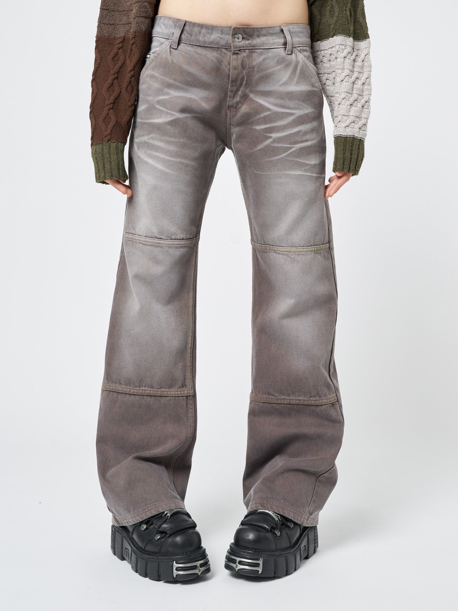 Minga London Brew Washed Brown Straight Jeans | Bottoms