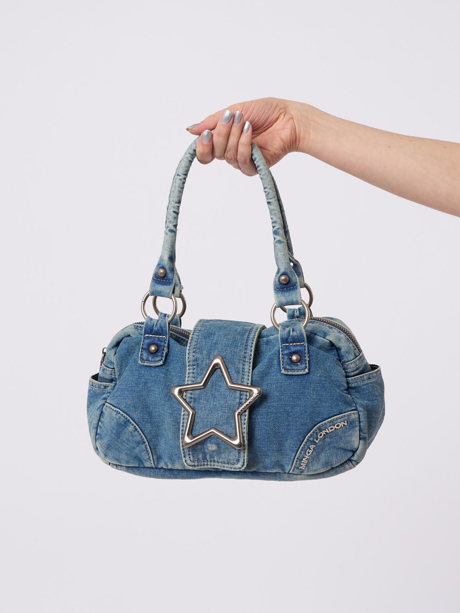 Minga London Star Girl Denim Y2K Handbag | Accessories