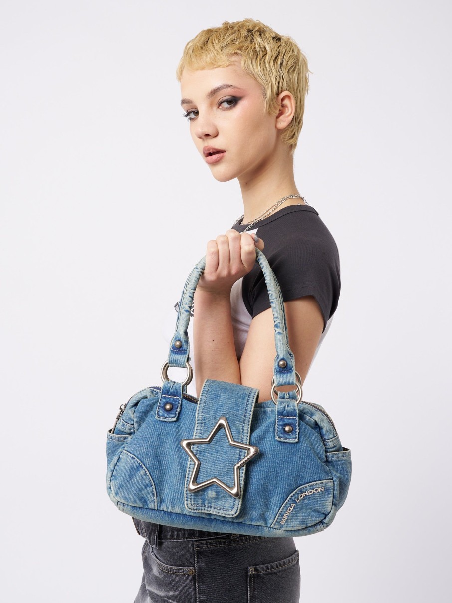 Minga London Star Girl Denim Y2K Handbag | Accessories