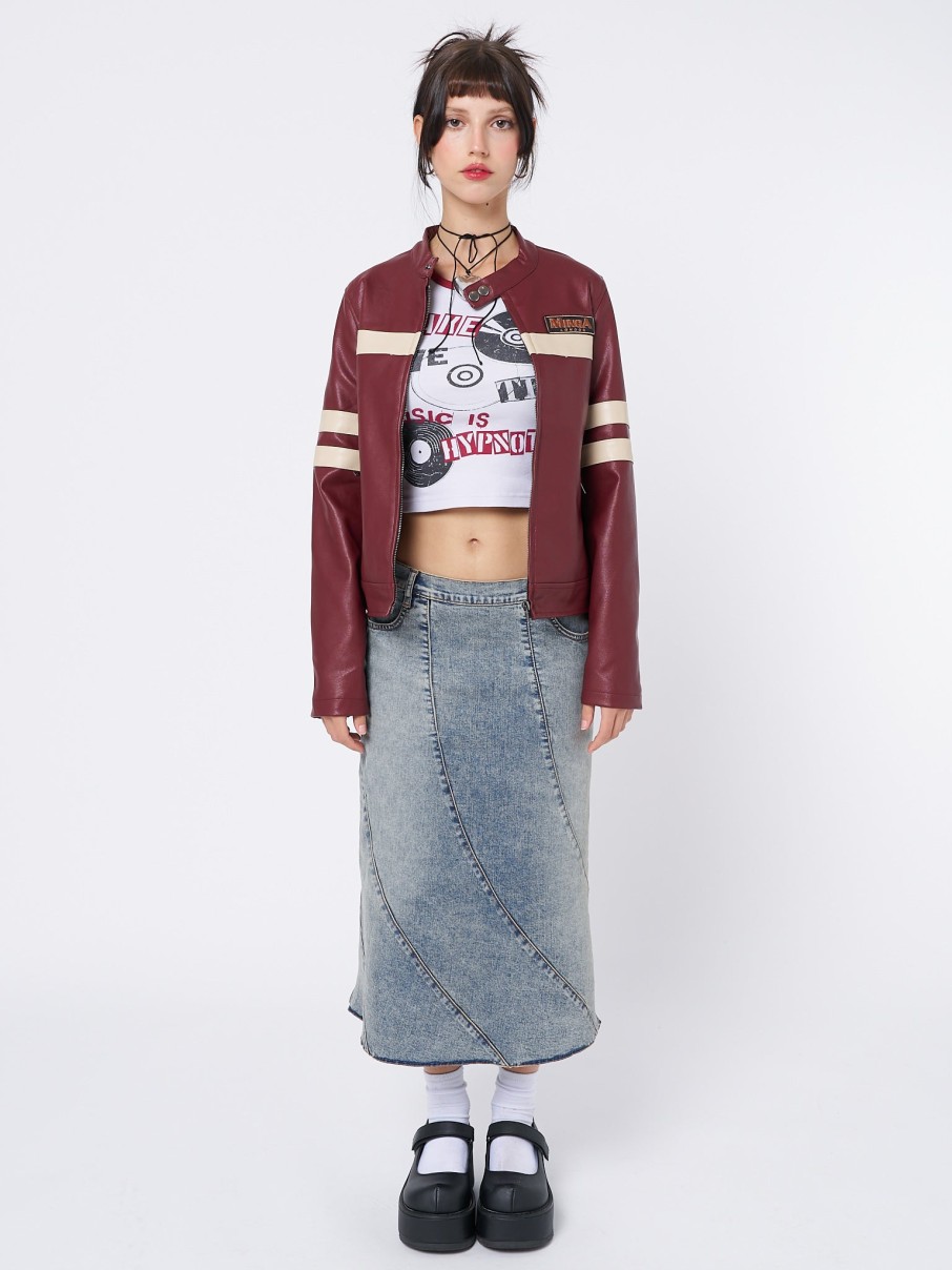 Minga London Lizzie Flared Denim Maxi Skirt | Bottoms