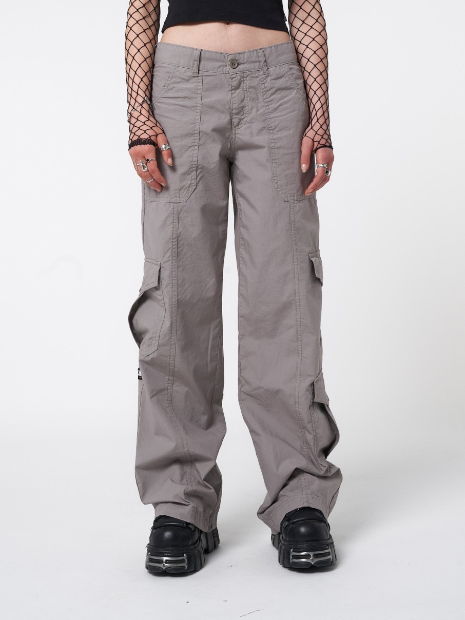 Minga London Cleo Grey Y2K Cargo Pants | Bottoms