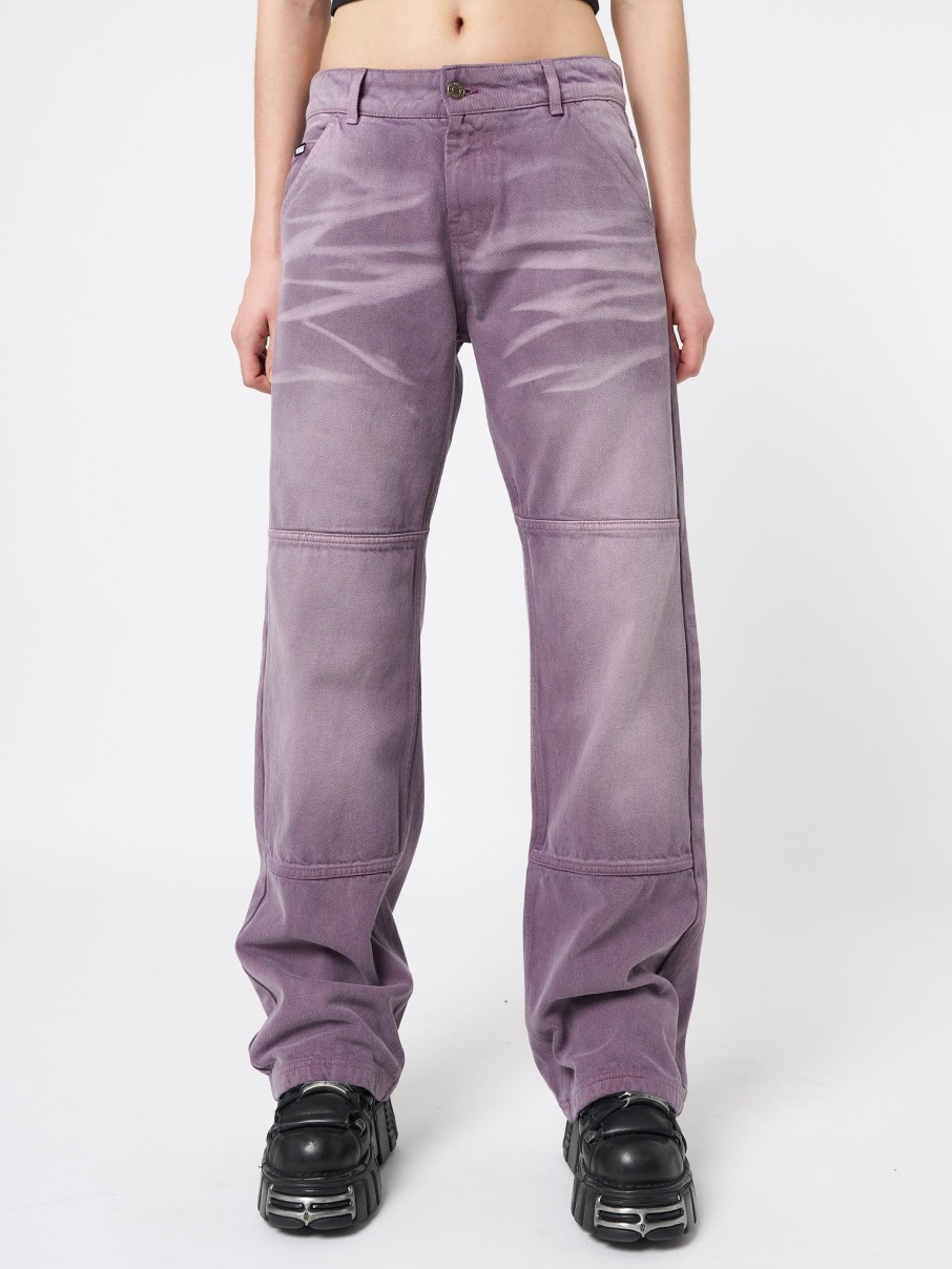 Minga London Cora Washed Mauve Straight Jeans | Bottoms