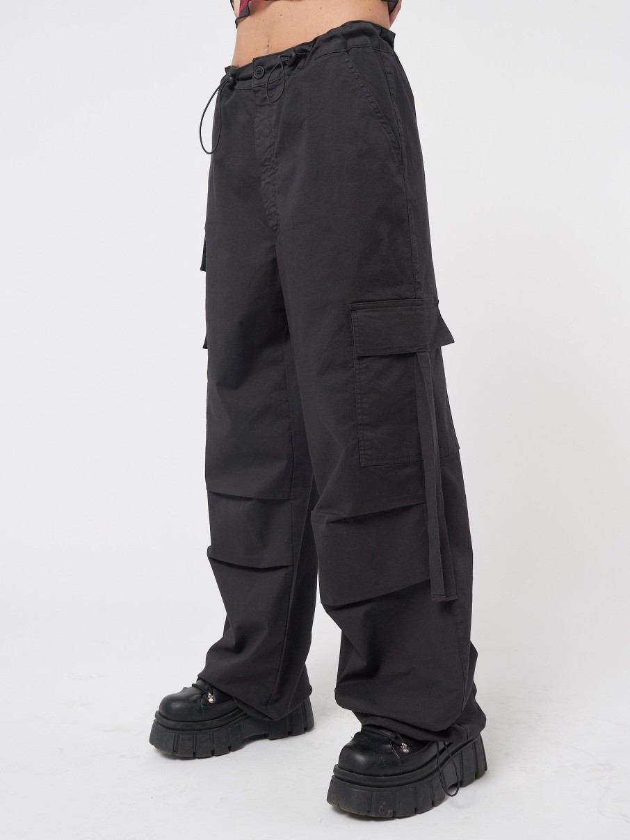 Minga London Rheo Black Tech Cargo Pants | Bottoms