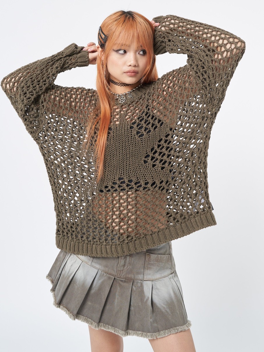 Minga London Superstar Open Knit Jumper | Knitwear