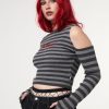 Minga London No Problem Striped Cut Out Top | Knitwear