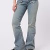 Minga London Mia Over Dye Front Pocket Flare Jeans | Bottoms