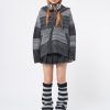 Minga London Carbon Zip Up Hood Knit Cardigan | Knitwear