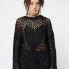 Minga London Heart Stopper Open Knit Jumper | Knitwear