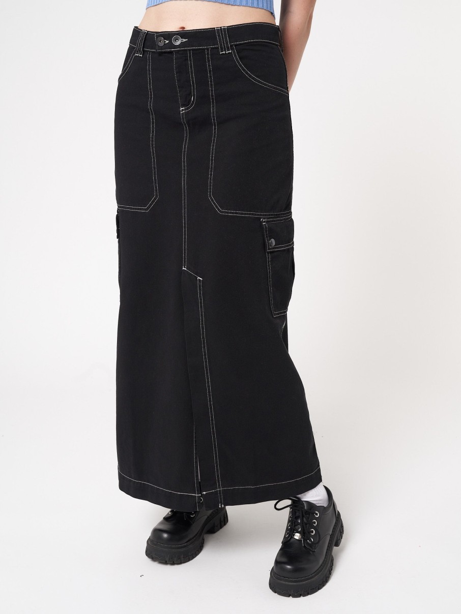 Minga London Deb Black Cargo Maxi Skirt | Bottoms