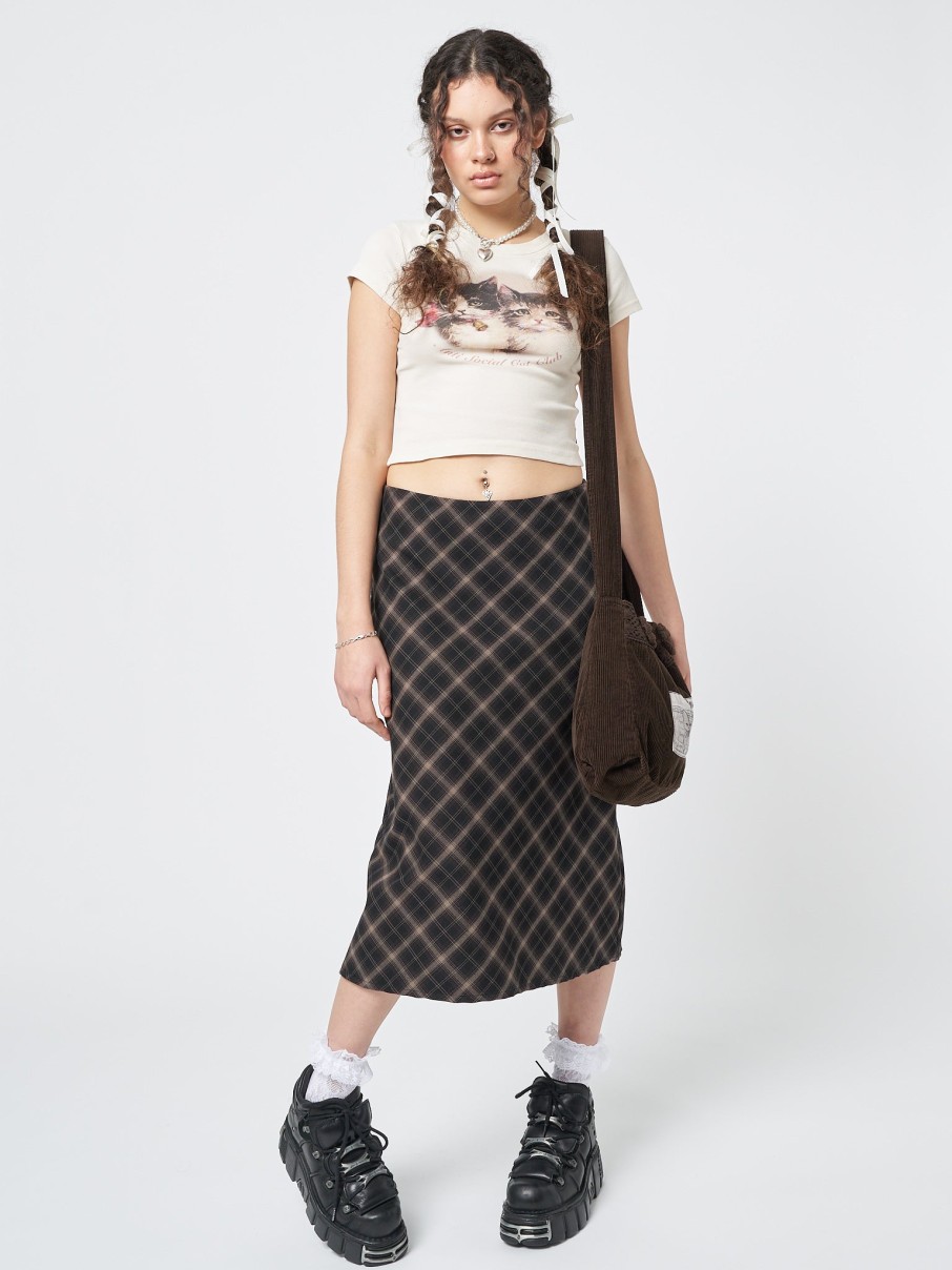 Minga London Beth Plaid Midi Skirt | Bottoms