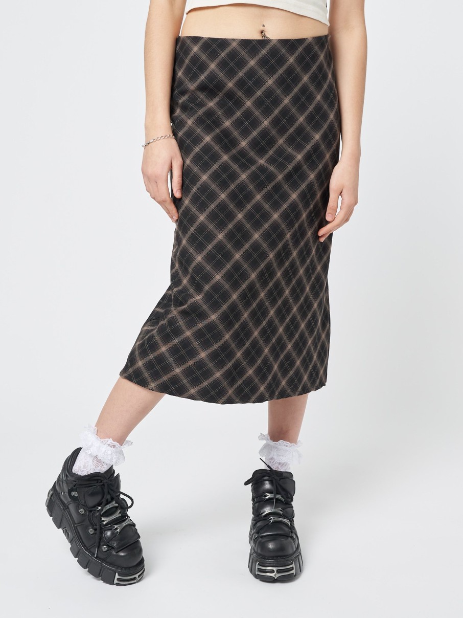 Minga London Beth Plaid Midi Skirt | Bottoms