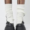 Minga London Downtown White Zip Up Leg Warmers | Accessories