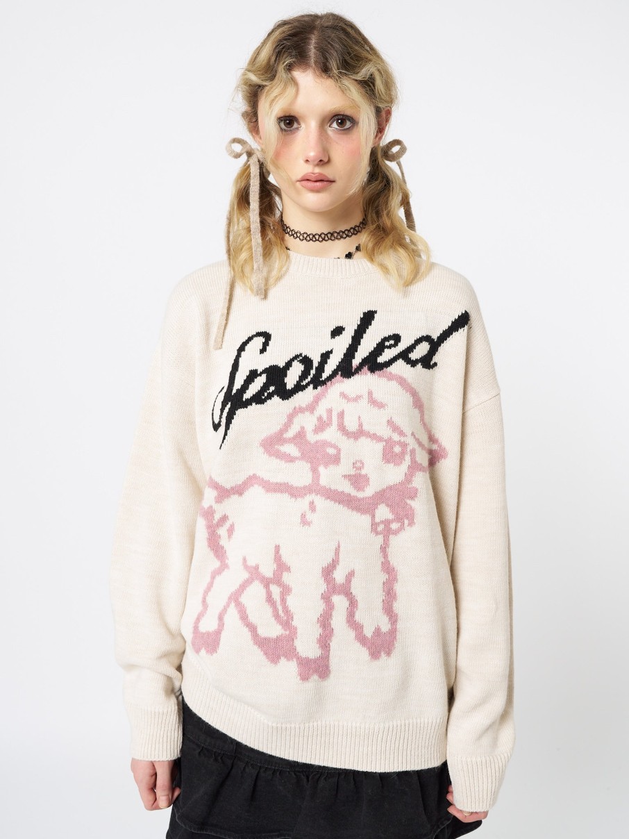 Minga London Spoiled Sheep Graphic Knitted Sweater | Knitwear