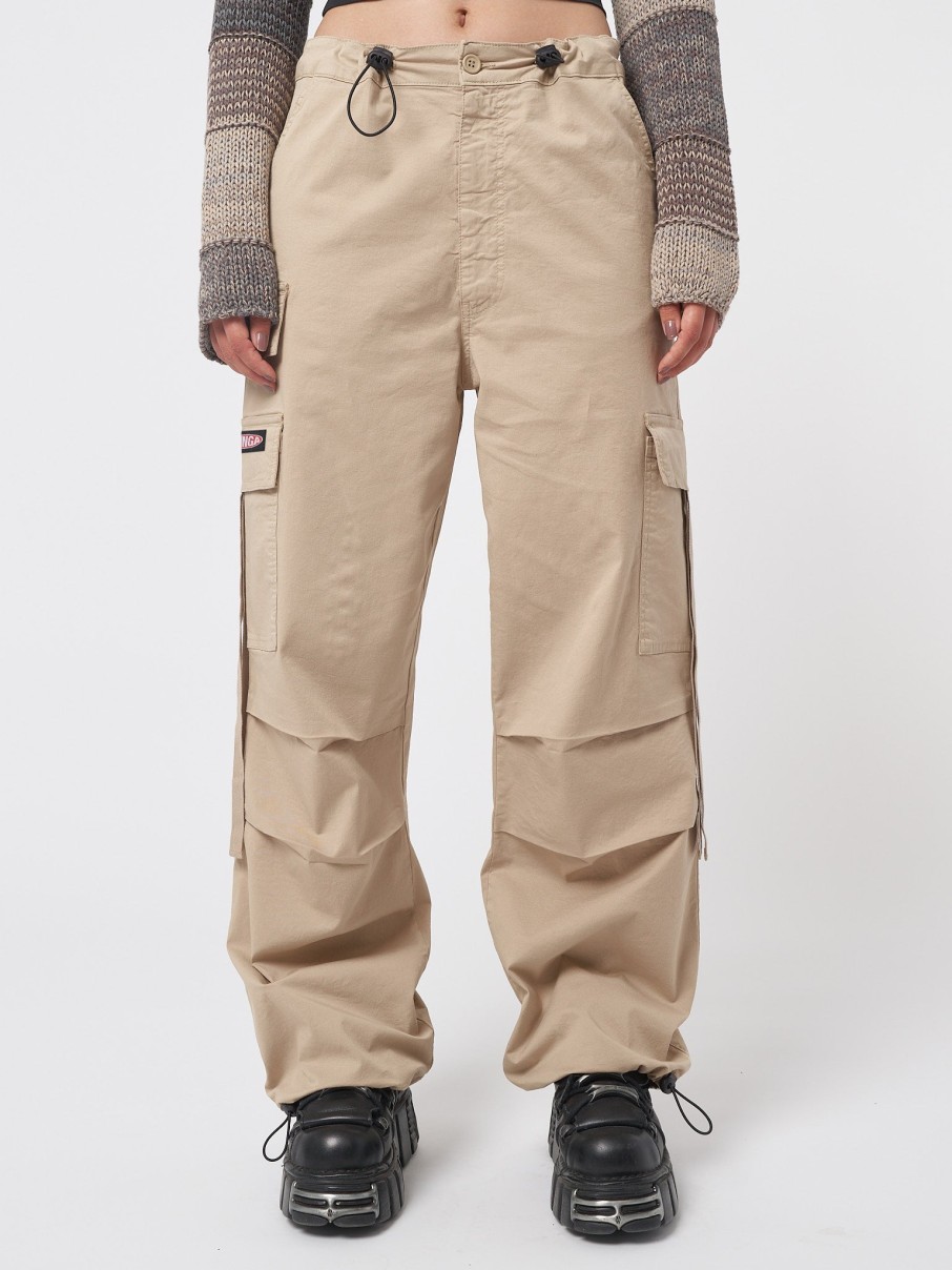 Minga London Rheo Beige Tech Cargo Pants | Bottoms