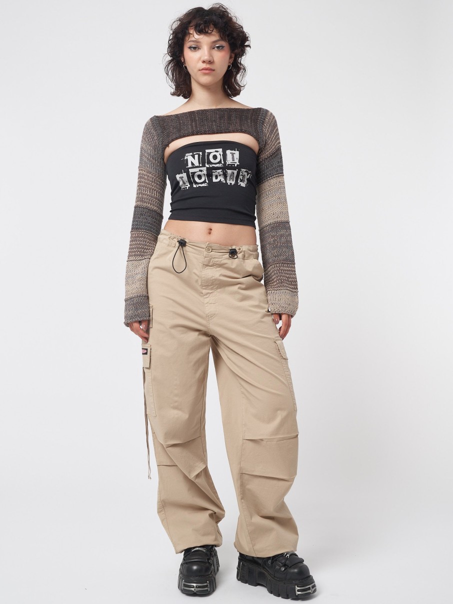 Minga London Rheo Beige Tech Cargo Pants | Bottoms