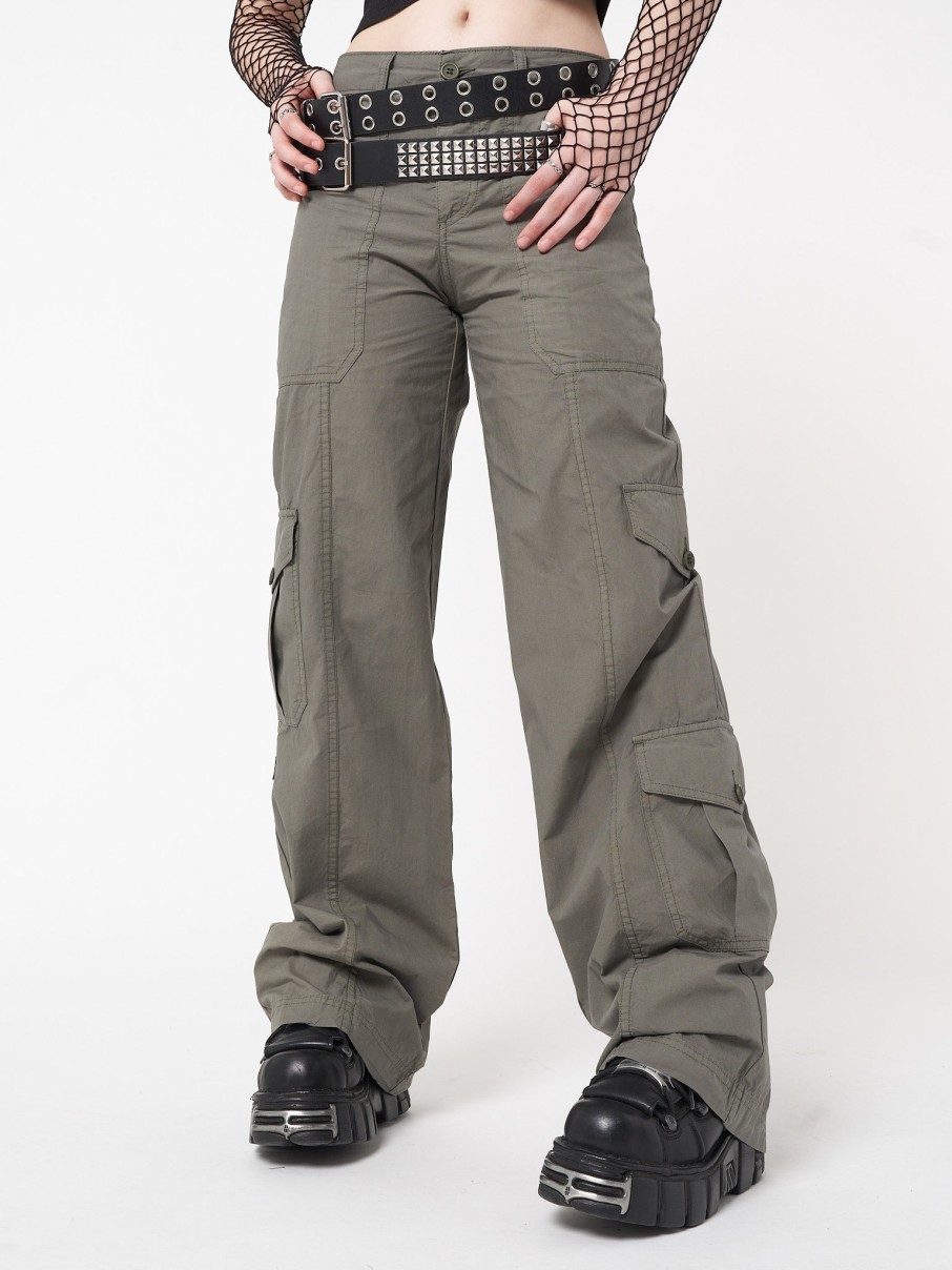 Minga London Cleo Green Y2K Cargo Pants | Bottoms