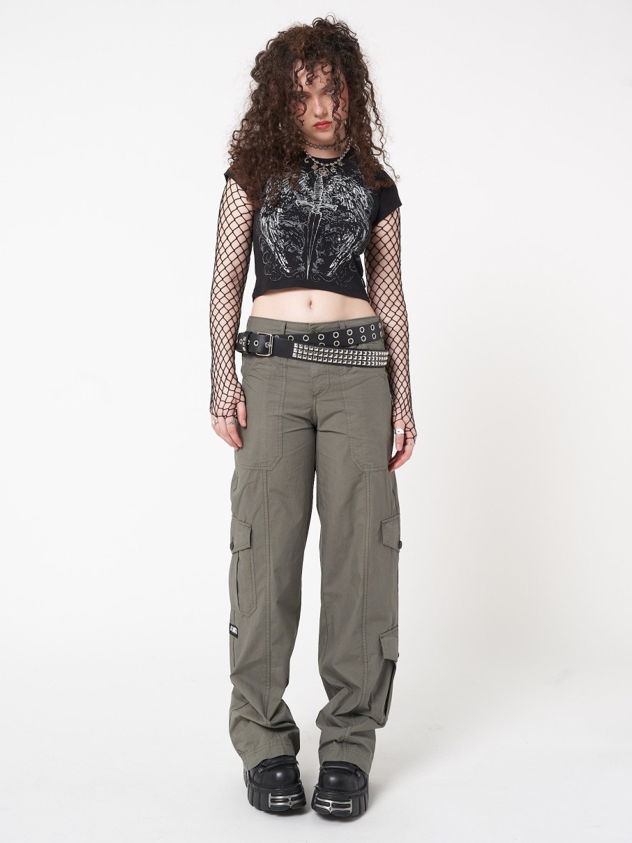 Minga London Cleo Green Y2K Cargo Pants | Bottoms