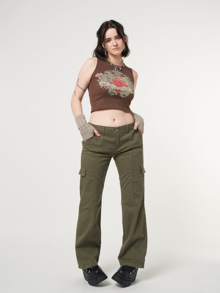 Minga London Eve Green Y2K Cargo Pants | Bottoms