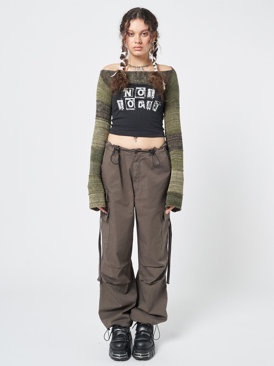 Minga London Rheo Brown Tech Cargo Pants | Bottoms