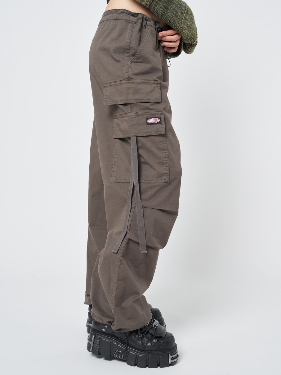 Minga London Rheo Brown Tech Cargo Pants | Bottoms