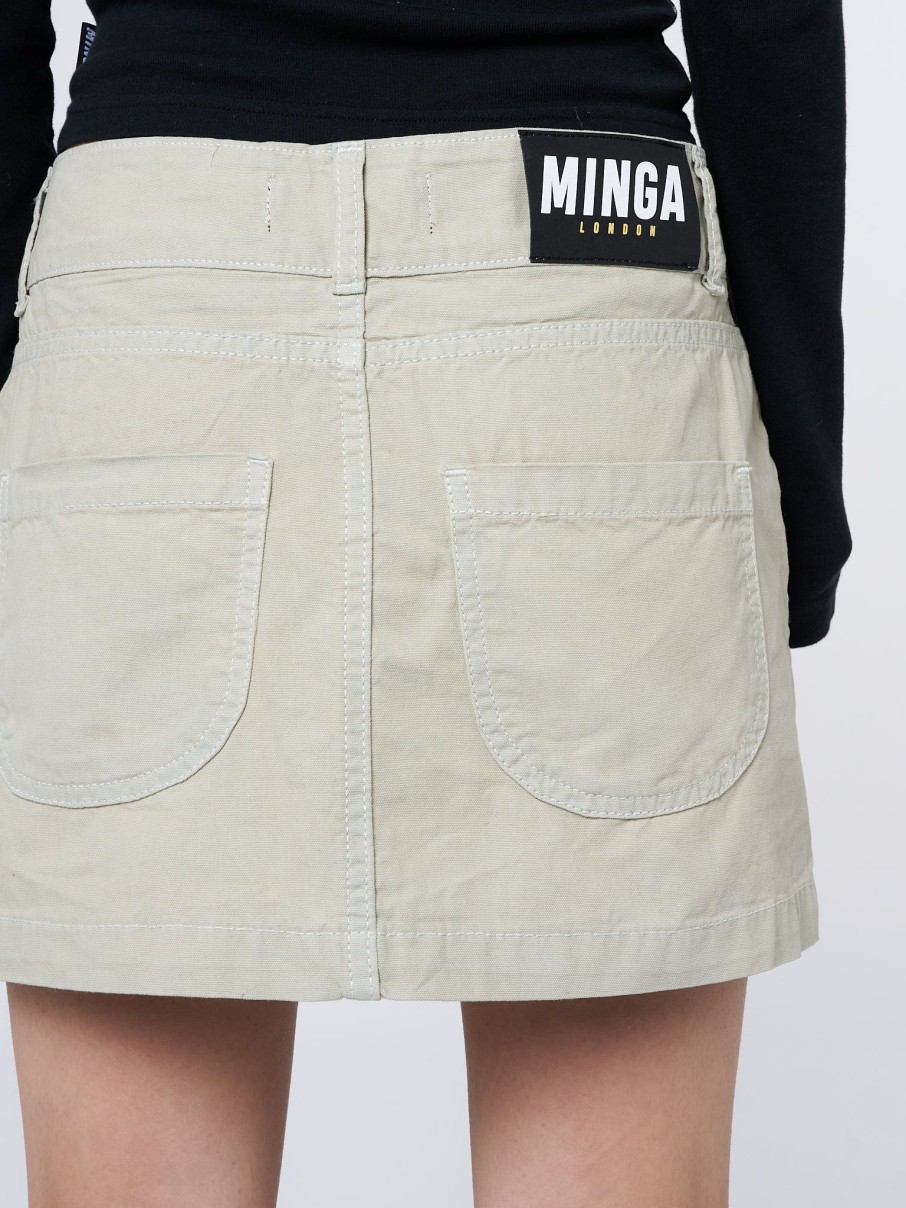 Minga London Shay Beige Cargo Mini Skirt | Bottoms