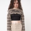 Minga London Molly Stripes Tie Knitted Shrug | Tops & T-Shirts