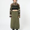 Minga London Ruby Khaki Maxi Cargo Skirt | Bottoms