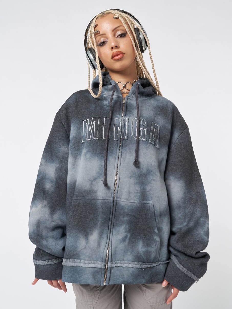 Minga London Minga Tie Dye Zip Up Hoodie | Sweaters & Hoodies