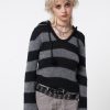 Minga London Smoke Stripes Knitted Hoodie | Sweaters & Hoodies