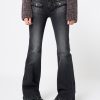 Minga London Jade Black Front Pocket Flare Jeans | Bottoms