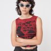 Minga London Power Red Graphic Vest Top | Tops & T-Shirts