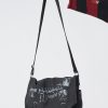 Minga London Troublemaker Black Canvas Messenger Bag | Accessories