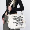 Minga London Non Stop White Canvas Messenger Bag | Accessories