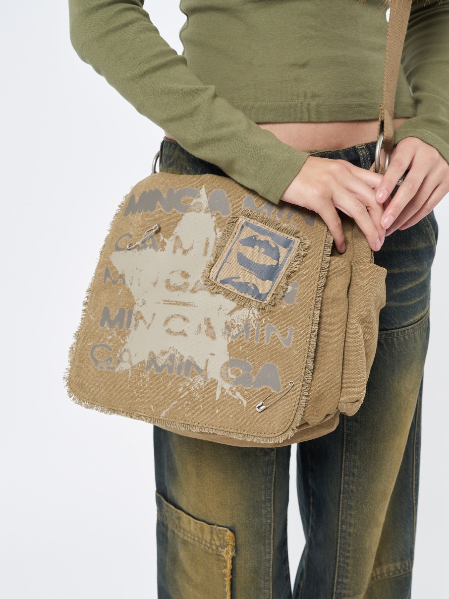 Minga London Minga Star Canvas Messenger Bag | Accessories