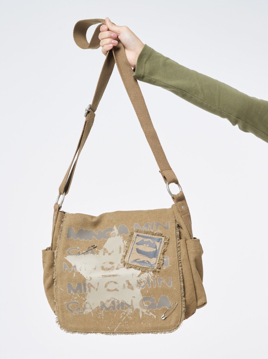 Minga London Minga Star Canvas Messenger Bag | Accessories