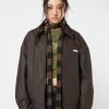 Minga London Nora Vegan Leather Bomber Jacket In Brown | Jackets & Cardigans