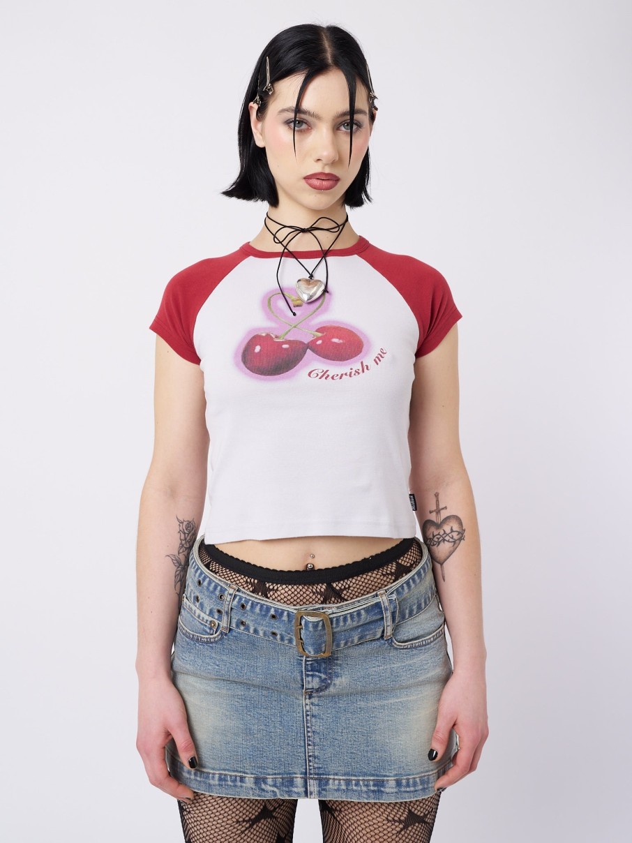 Minga London Cherry Pop! Raglan Baby Tee | Tops & T-Shirts