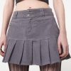 Minga London Grey Corduroy Pleated Mini Skirt | Bottoms