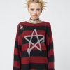 Minga London Pentagram Star Striped Knit Jumper | Sweaters & Hoodies