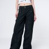 Minga London Bea Black Ruched Front Pants | Bottoms